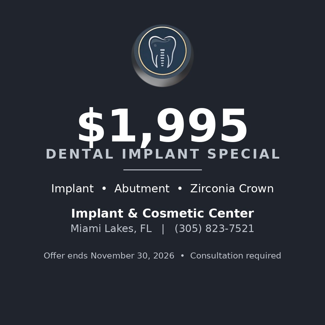 $1,995 Dental Implant Special